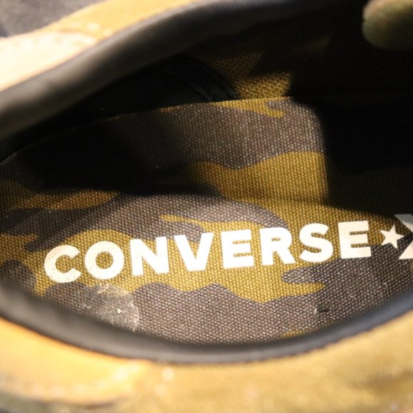 Converse One-Star Men's Size 10 Olive Tan Brown Sneakers Camouflage Suede Shoes - Picture 3 of 9